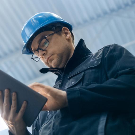 Picture of a guy with a tablet